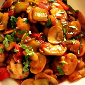 Chilli Garlic Mushrooms